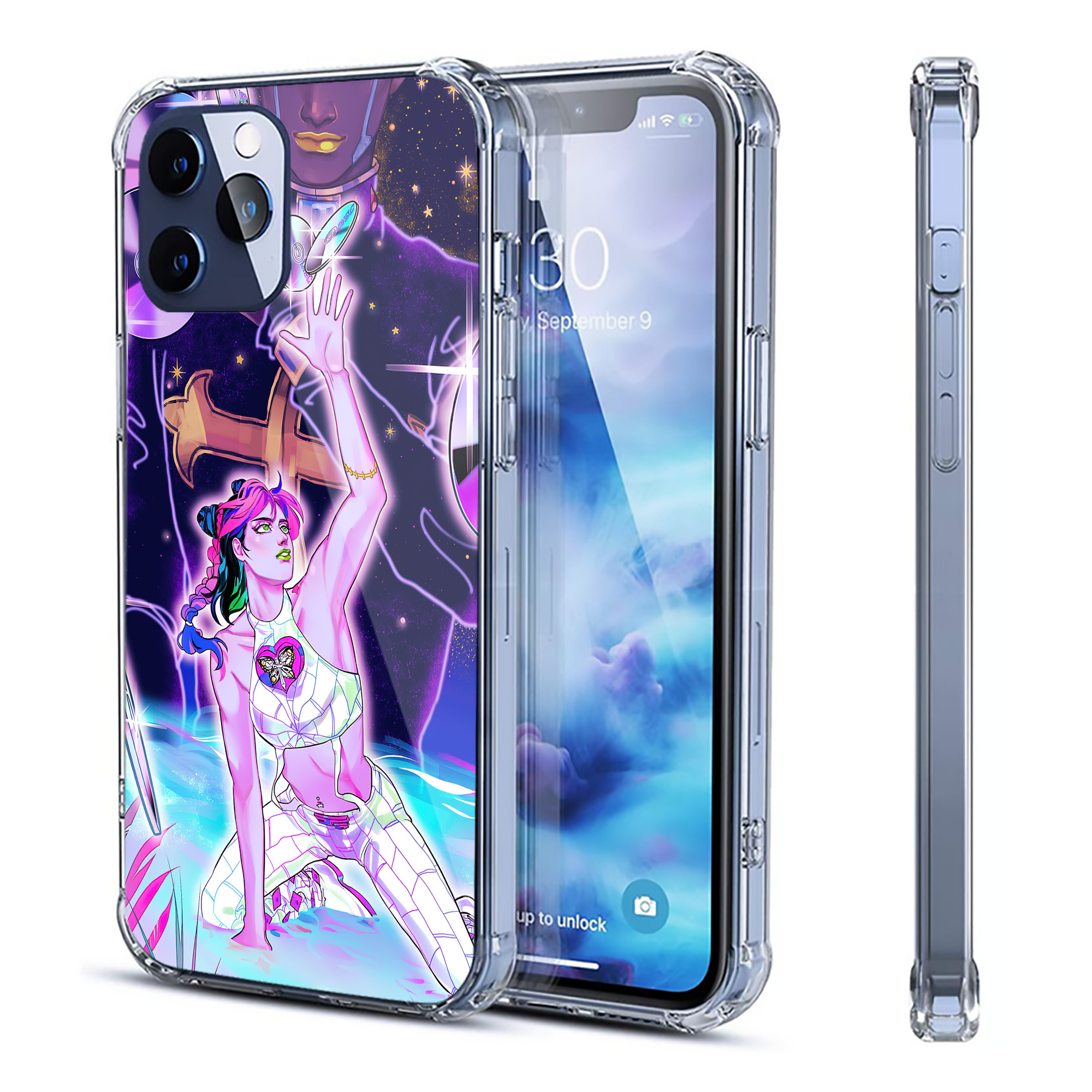 （画像用） ジョジョの奇妙な冒険 JoJo's Bizarre Adventure 【iPhone 12シリーズ対応】透明スマホケース（クリアソフトケース）